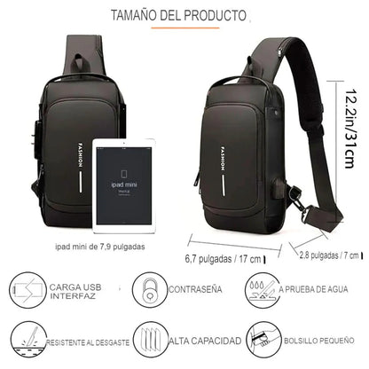 Bolso Antirrobo Deportivo con Carga USB